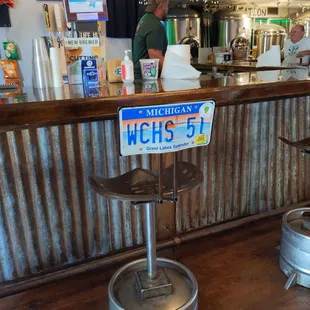 Comfortable seat at bar.