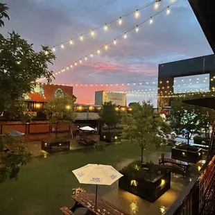 Sunset after a rain shower.