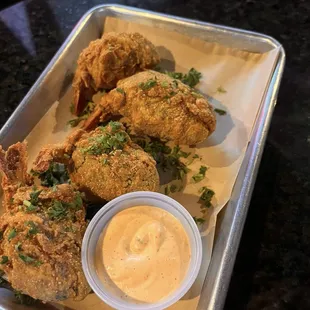 I forgot I think these are stuffed shrimp