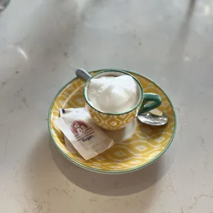 Espresso with a little foam.
