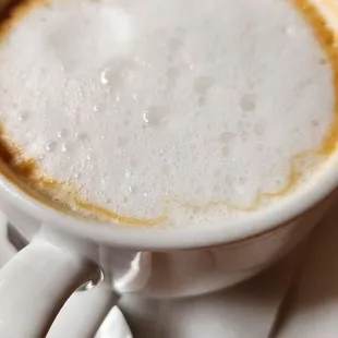 Cappuccino,  hot and strong