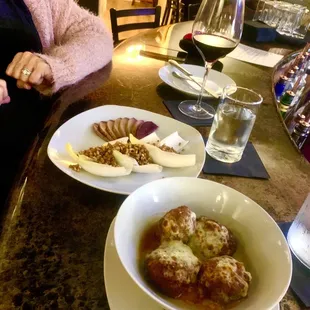 Meatballs and endive apps!