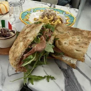 Prosciutto Focaccia Sandwich