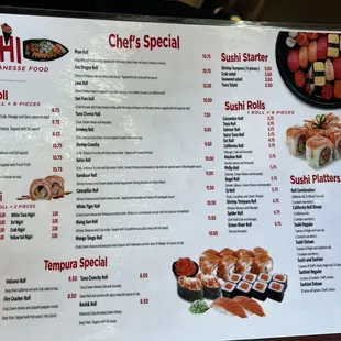 Menu back