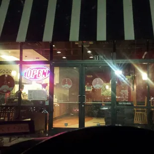 Outside waiting for pickup