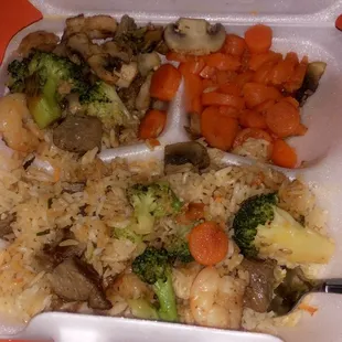 Steak &amp; shrimp hibachi