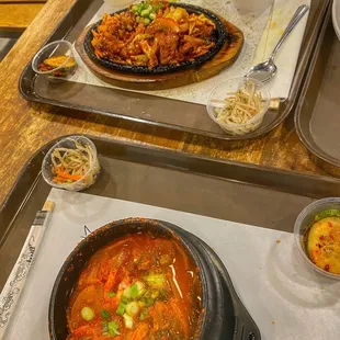 A12. Kimchi Jjige and A8. Pork Bulgogi