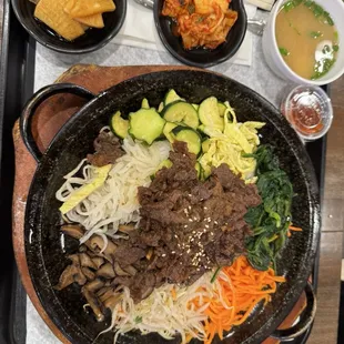 A5. Bibimbap Hot Stone Bowl (beef)