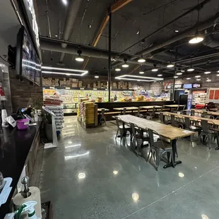 Seating area inside Hmart