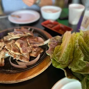 Grilled pork belly