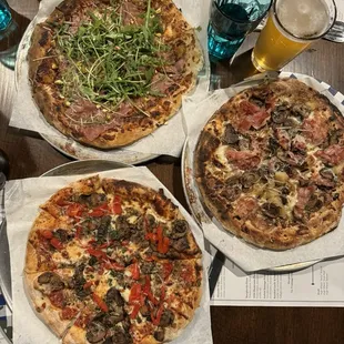 10&quot; Italian Sausage Pizza &amp; 10&quot; Roasted Garlic Pizza Pizza &amp; 10&quot; Fig &amp; Prosciutto Pizza