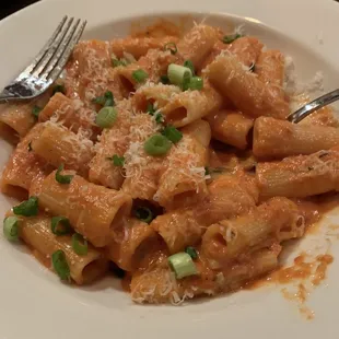 Spicy rigatoni and yes, it is.
