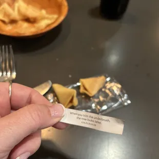 My mom and I had the same fortune... sponsored by ManScaped??