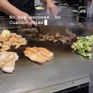 Habachi steak,shrimp and chicken