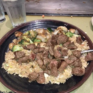 Steak &amp; Chicken Teppanyaki Combo Platter