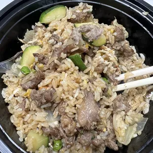 I order hibachi fried rice but they give me all the junk meat. I eat and order to go At least one a week from this restaurant