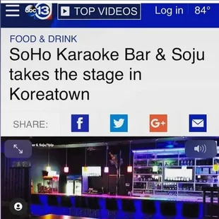 Soho 7 karaoke was on the news! Great job guys! I know yall are trying your best and I will happily be back with my friends and family :)