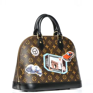 Louis Vuitton "World Tour" Alma satchel is unique and limited edition. $600 off retail!