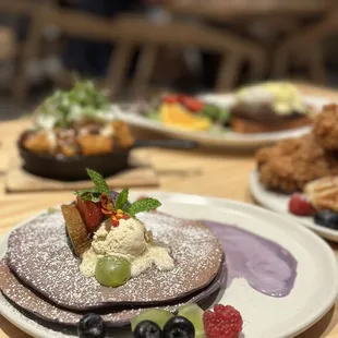 Ube mochi pancake