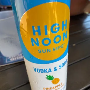 a can of vodka on a table