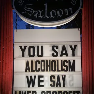 Funny sign at Soho saloon