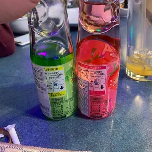 Yummy Japanese sodas in super cool bottles