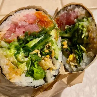 Angry tuna sushi burrito