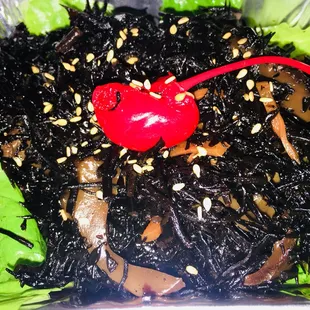 Hijiki Salad (cooked black seaweed)