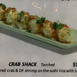 crab shack menu