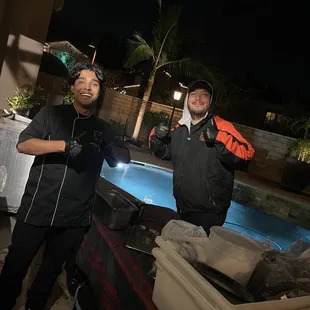 Setting up for the big Christmas Party!