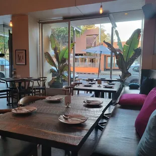 Looking from back of restaurant to front