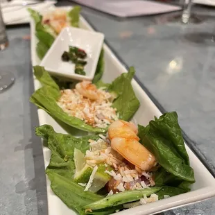 shrimp and lettuce