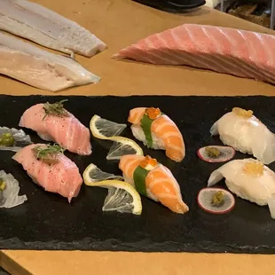sushi, sushi and sashimi, food, sashimi