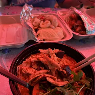 KhoPoon so good Drunken noodle so good  Lao style papaya salad so good