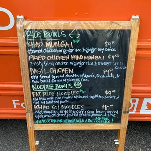 Full Food Truck Menu