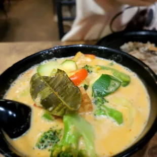 We had tofu &amp; vegetables panang curry. The curry was sooo good!