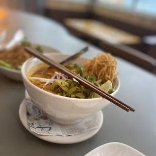 Khao Soi Soup Dinner - great flavors a little lacking in seasoning though