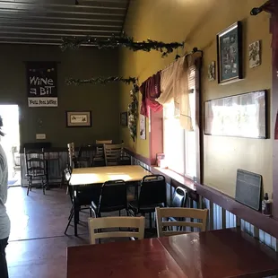 the dining area of the winery