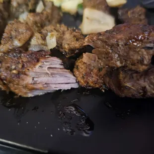 Overcooked steak