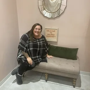 Personalized sign in the dressing room for you visit. 3