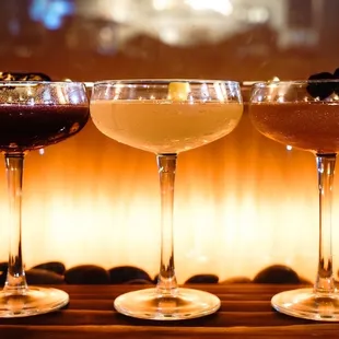 three glasses of wine