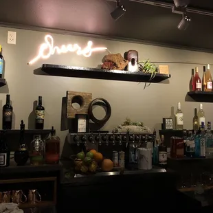 bottles of alcohol on shelves