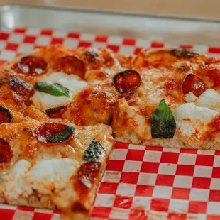 The Sojourner Roman-style pizza