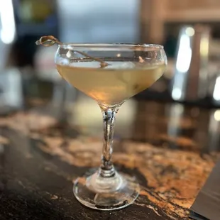 Dirty martini - small glass/small pour