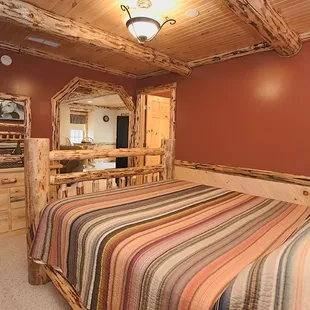 Log Cabin-style Master Bedroom