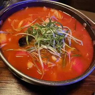 Spicy seafood soup