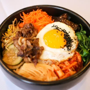 Bulgogi beef bibimbap bowl