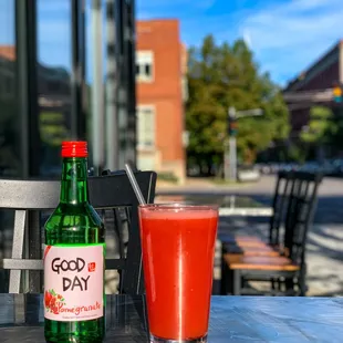 Soju + homemade watermelon juice