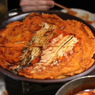 Savory kimchi pancake ($16.95)