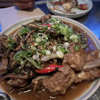 Braised Pork Ribs with Sun-dried Radish Leaves